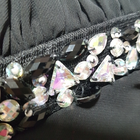 Dollar Beaded Black Midi Prom Dress. - Picture 14 of 14